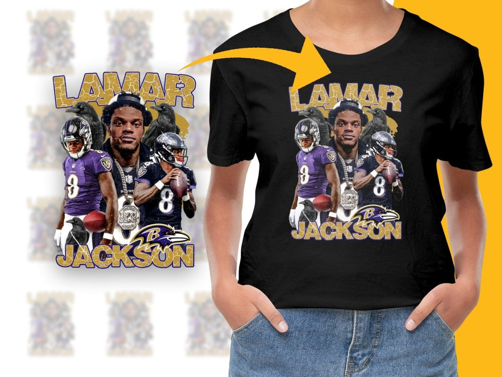 Lamar Jackson Ravens Football Illustrated PNG File - Teepew