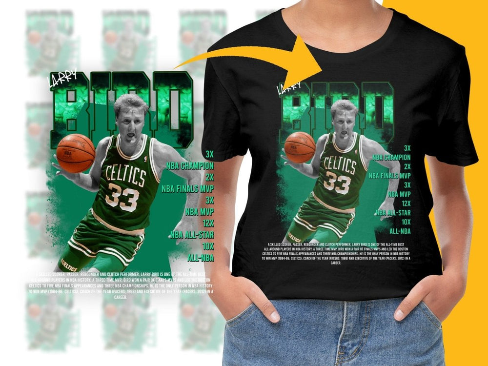 Larry Bird Boston Celtics Basketball Legend Iconic Gameplay Bootleg PNG File - Teepew