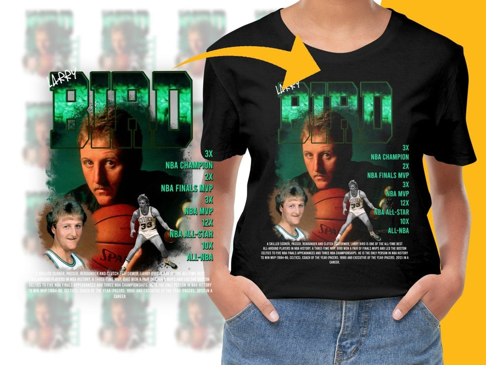 Larry Bird Legendary Basketball Player Throwback Bootleg PNG File - Teepew