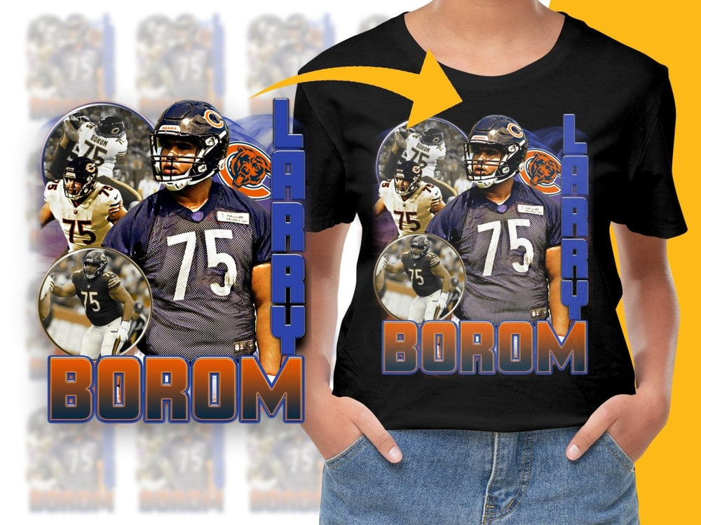 Larry Borom Chicago Bears Fan Edition PNG File - Teepew