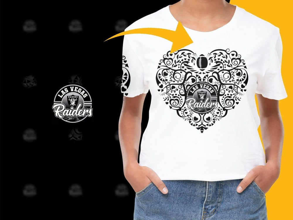 Las Vegas Raiders Artistic Heart Design PNG File - Teepew