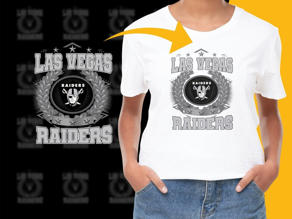 Las Vegas Raiders Graphic Print Crew Neck PNG File - Teepew