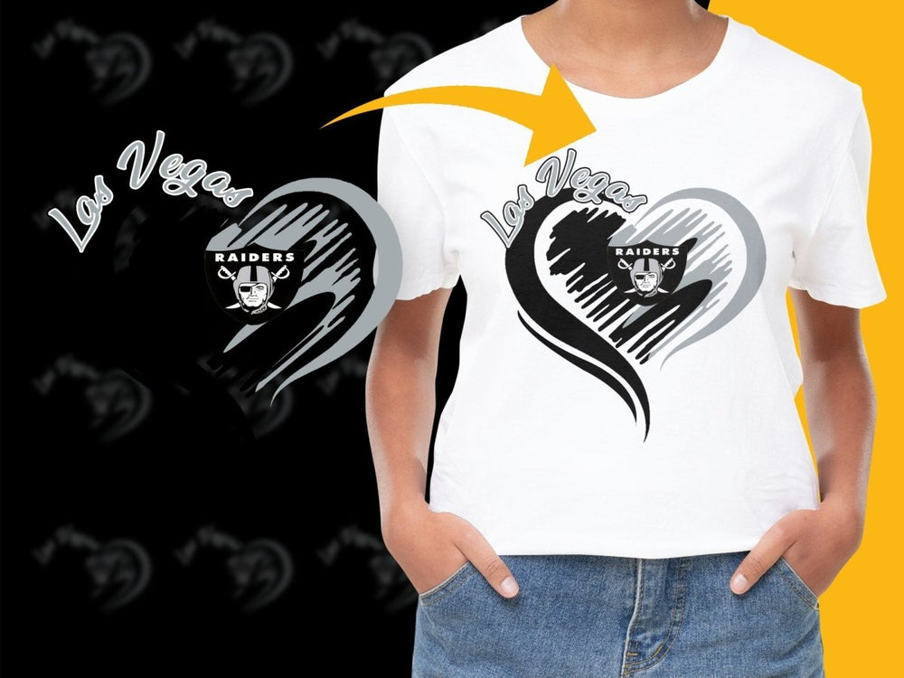 Las Vegas Raiders Heart Design Graphic PNG File - Teepew