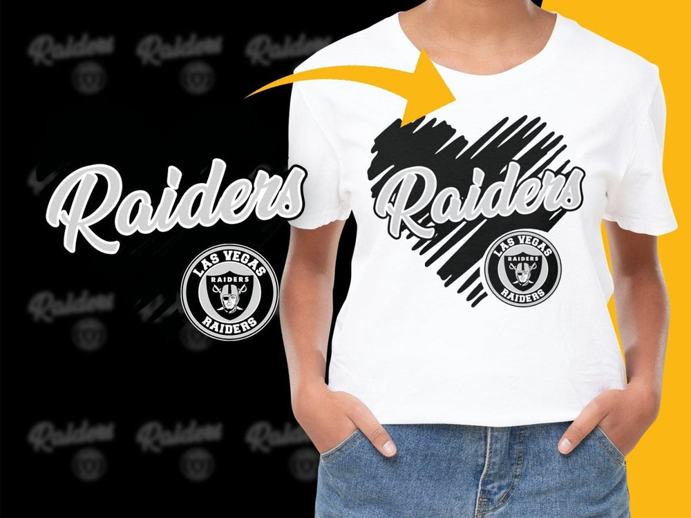 Las Vegas Raiders Heart Design PNG File - Teepew