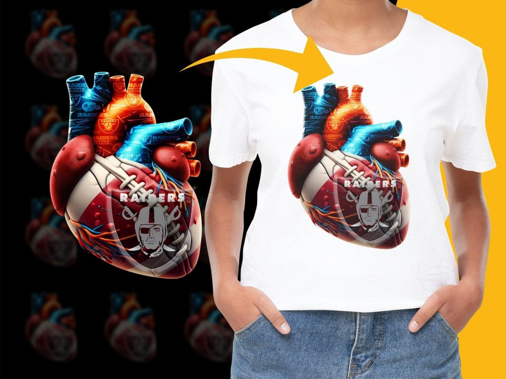Las Vegas Raiders Inspired Graphic Heartbeat PNG File - Teepew