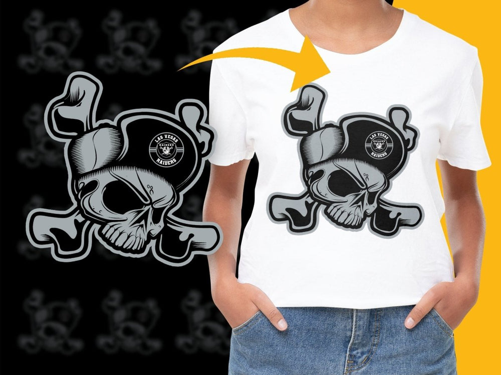Las Vegas Raiders Skull and Crossbones Logo PNG File - Teepew