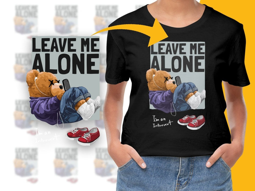 Leave Me Alone Teddy Bear with Sneakers PNG File - Teepew