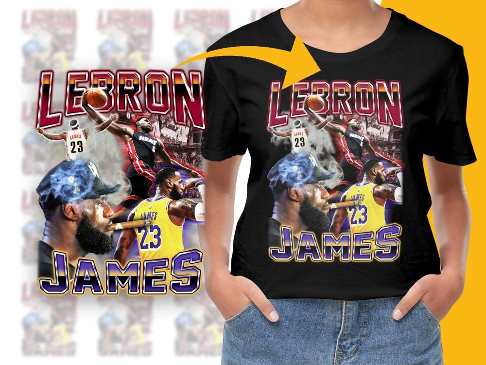 LeBron James Bootleg Graphic Sports Fan PNG File - Teepew