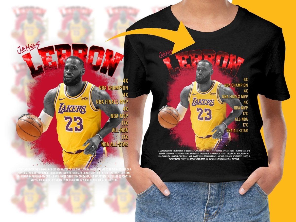 LeBron James Legendary Basketball Champion Lakers Bootleg PNG File - Teepew