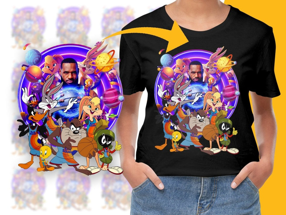 Lebron James Space Jam A New Legacy Tune Squad Basketball Players PNG File - Teepew