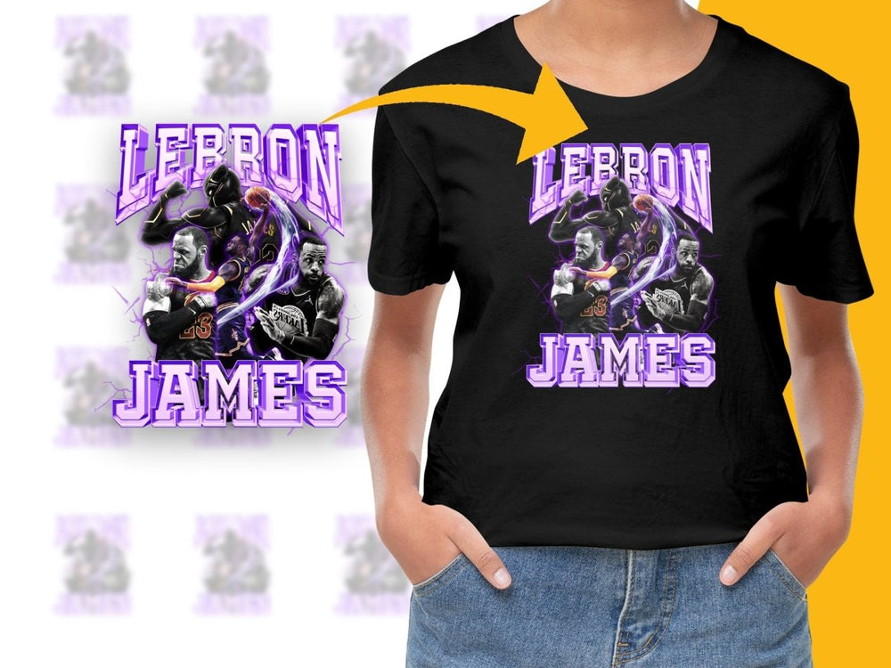 LeBron James Themed Design Purple Graphic PNG File - Teepew