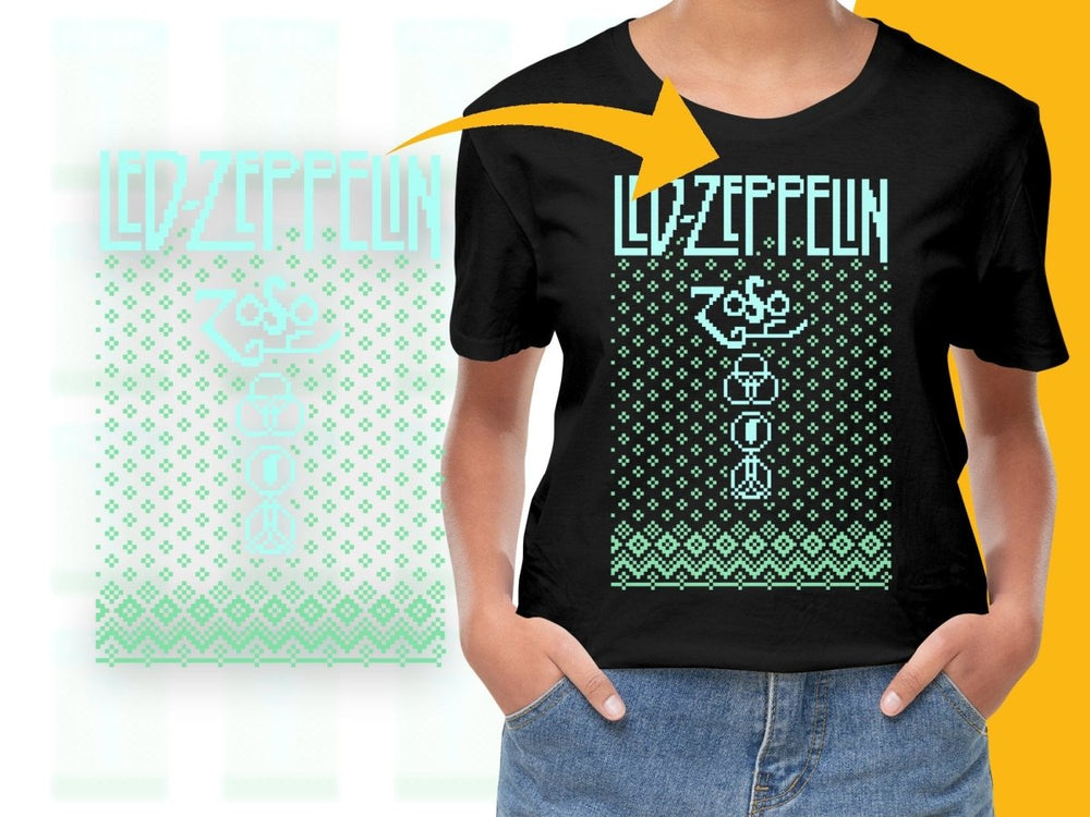 Led Zeppelin Christmas Themed Graphic PNG File - Teepew