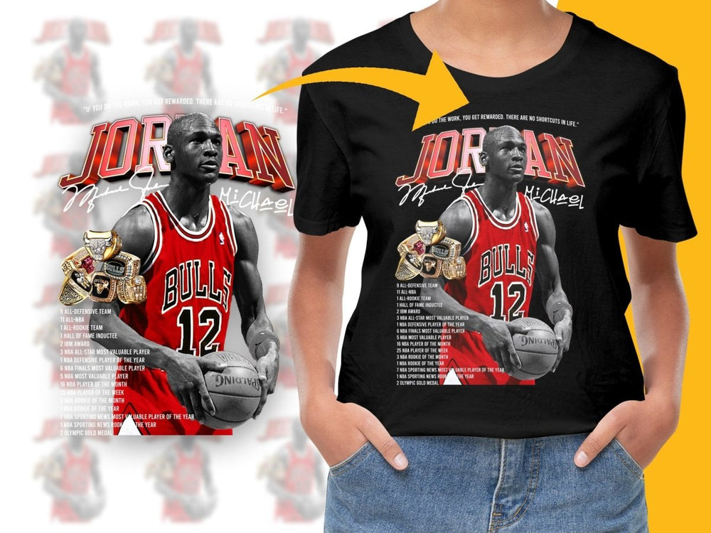 Legend Michael Jordan Chicago Bulls Champion Bootleg PNG File - Teepew