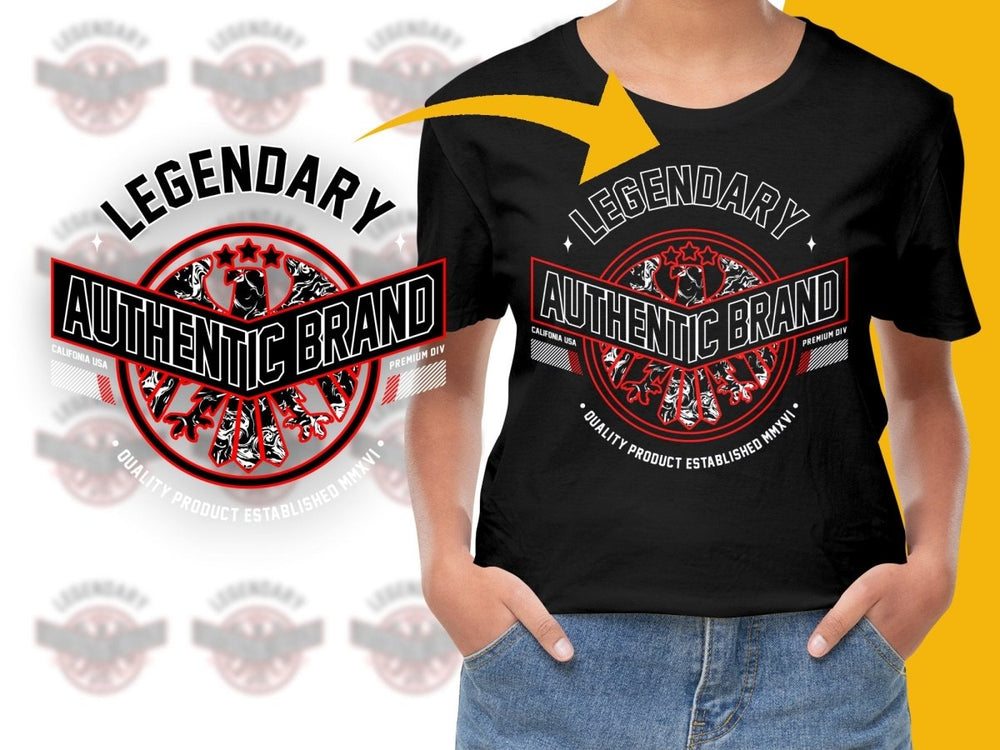 Legendary Authentic Brand Eagle Design PNG File - Teepew