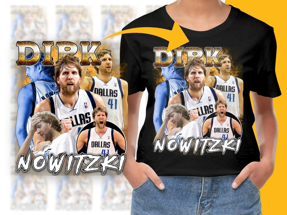 Legendary Basketball Star Dirk Nowitzki Bootleg PNG File - Teepew