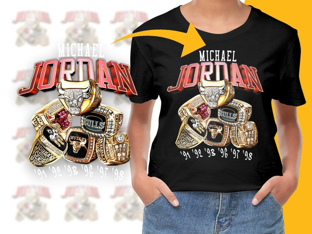 Legendary Championship Michael Jordan NBA Collection Bootleg PNG File - Teepew