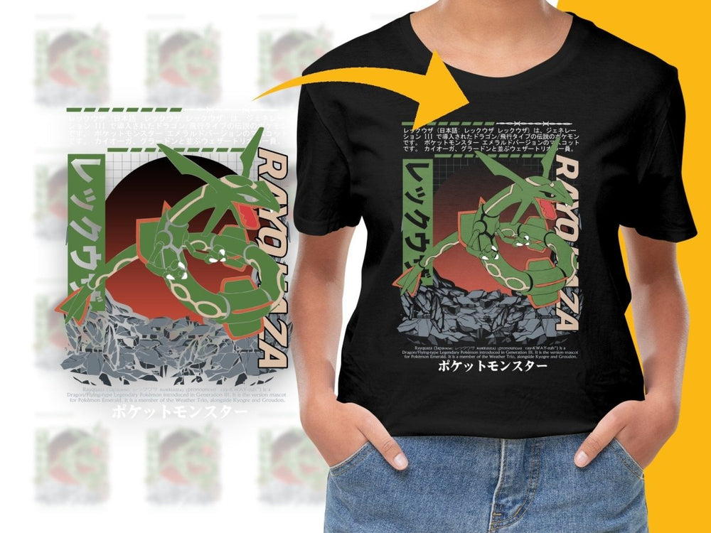 Legendary Dragon Anime Rayquaza Graphic PNG File - Teepew
