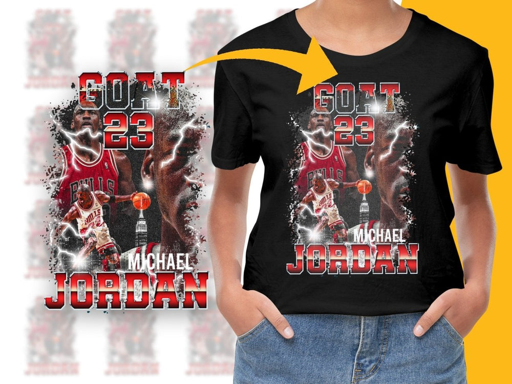 Legendary Michael Jordan GOAT 23 Chicago Bulls Bootleg PNG File - Teepew