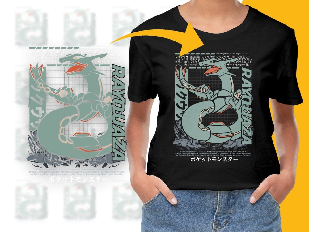 Legendary Rayquaza Design Dragon Graphic PNG File - Teepew