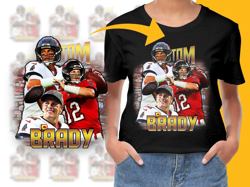 Legendary Tom Brady Red and White PNG File - Teepew