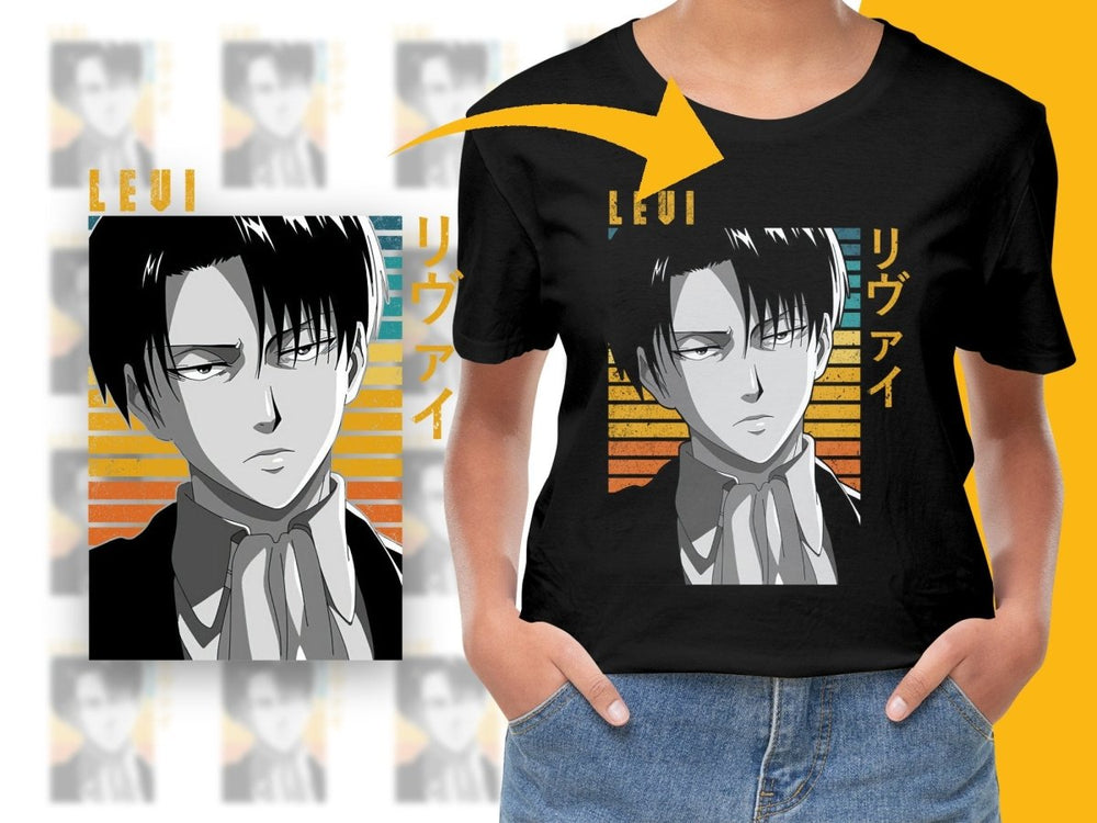 Levi Ackerman Character PNG Art Print Digital - Teepew