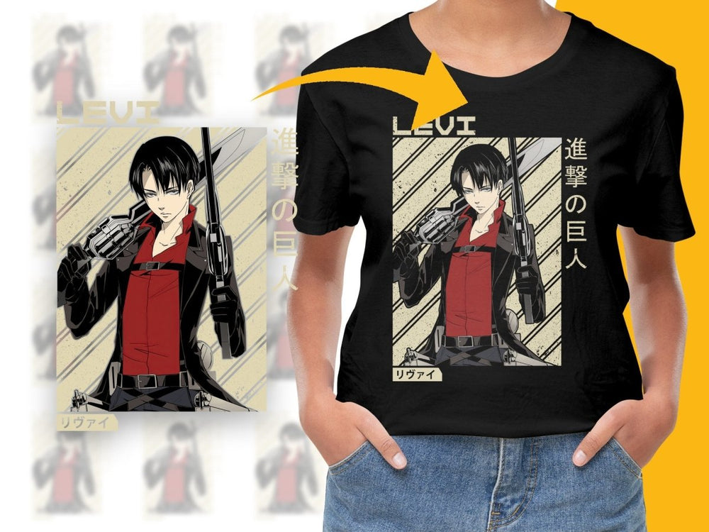 Levi Attack on Titan Anime Character PNG Digital - Teepew