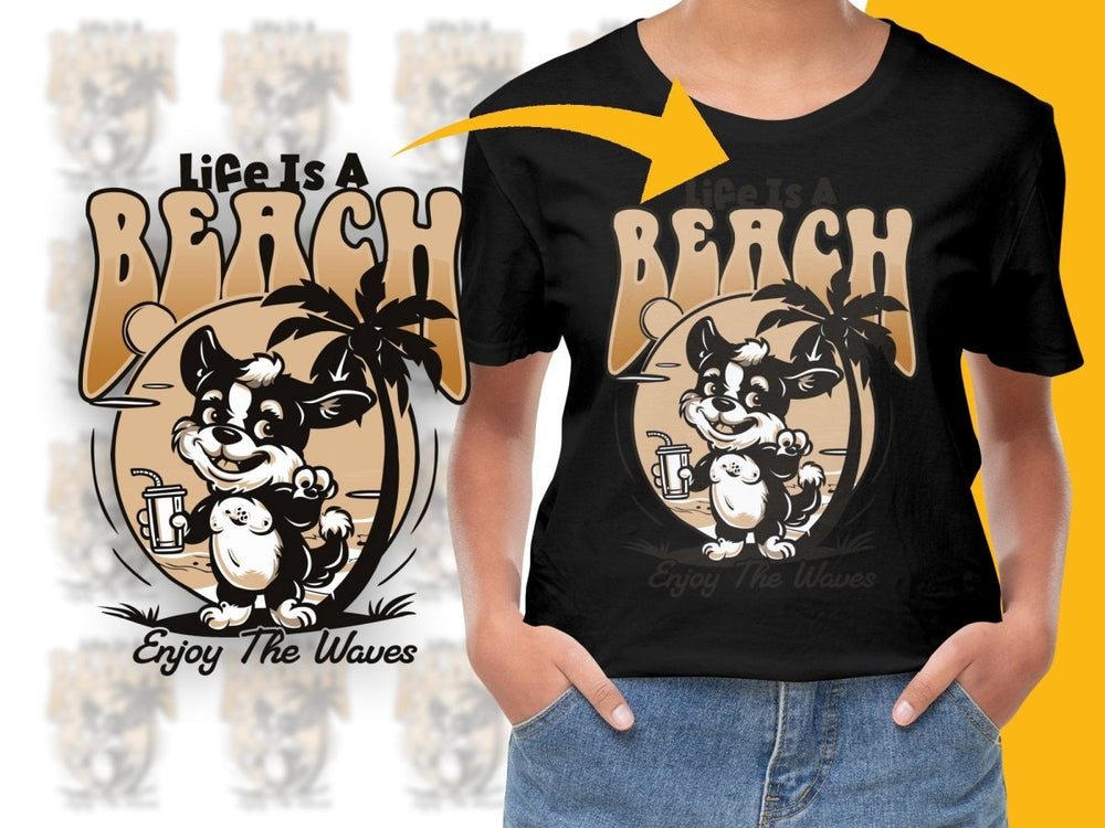 Life Is A Beach Enjoy The Waves PNG File - Teepew