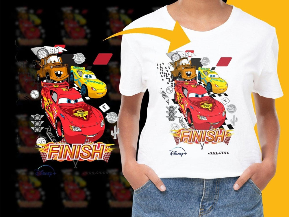 Lightning and Friends Race to the Finish PNG File - Teepew