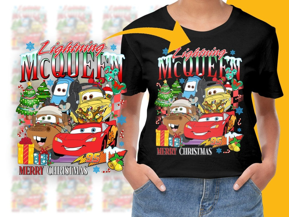 Lightning McQueen Christmas Festive Design PNG File - Teepew