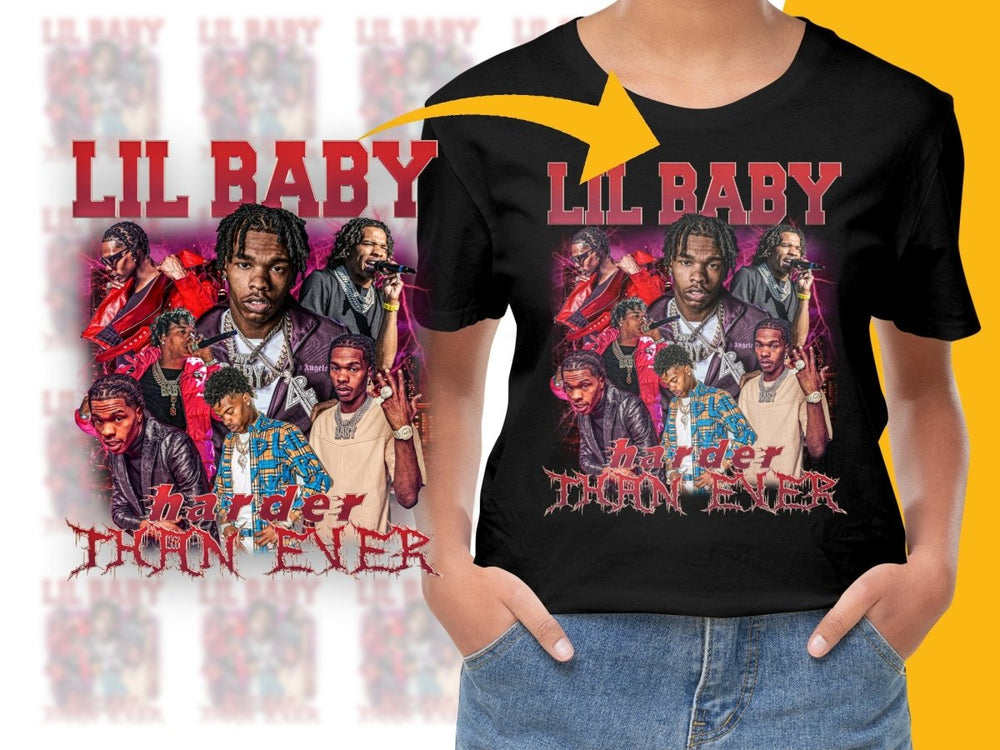 Lil Baby Harder Than Ever Bootleg PNG File - Teepew