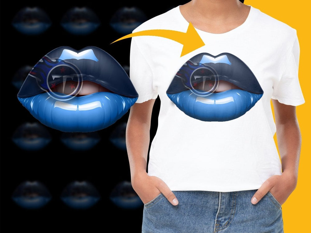 Lips with Tennessee Titans Logo Graphic PNG File - Teepew