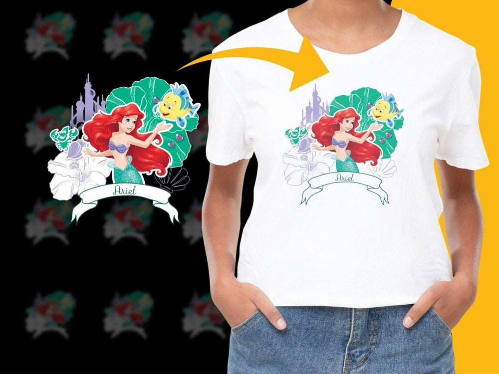 Little Mermaid Ariel Graphic Teal PNG File - Teepew