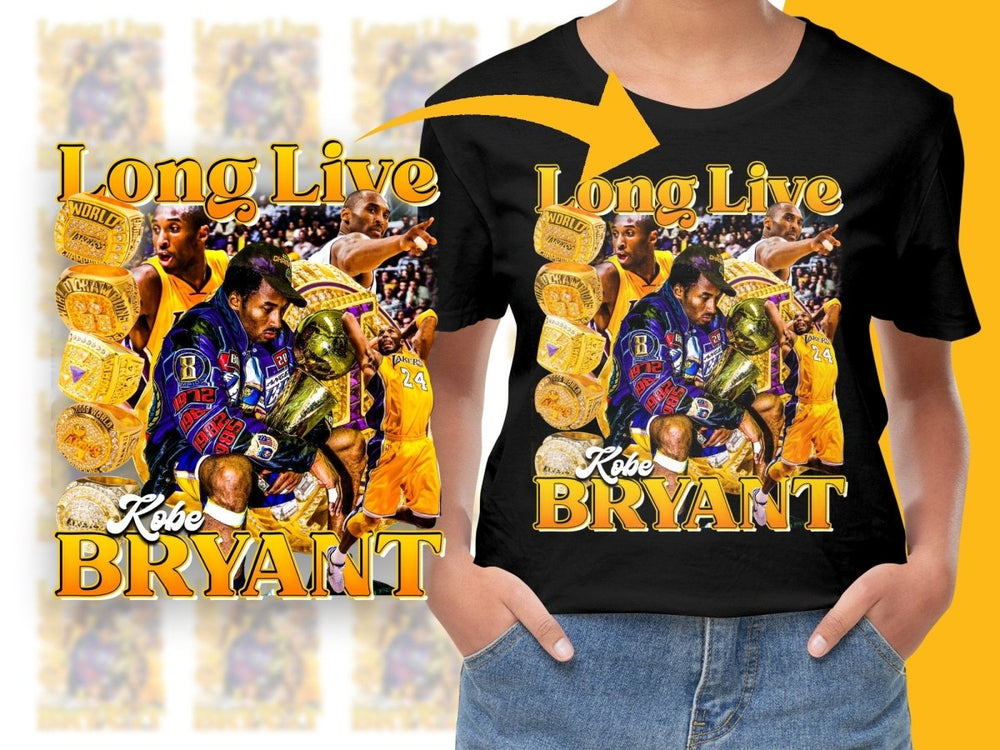 Long Live Kobe Bryant Basketball Legend Los Angeles Lakers Bootleg Graphic PNG File - Teepew