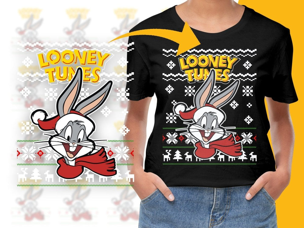 Looney Tunes Bugs Bunny Christmas Holiday PNG File - Teepew