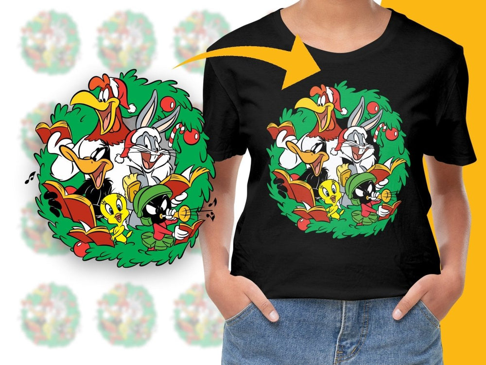 Looney Tunes Characters Festive Christmas PNG File - Teepew