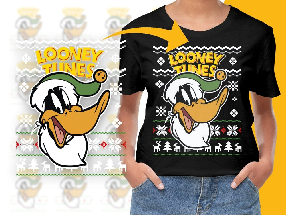 Looney Tunes Daffy Duck Santa Hat Christmas PNG File - Teepew