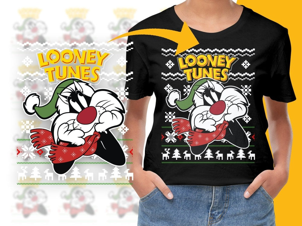 Looney Tunes Sylvester Christmas Character PNG File - Teepew