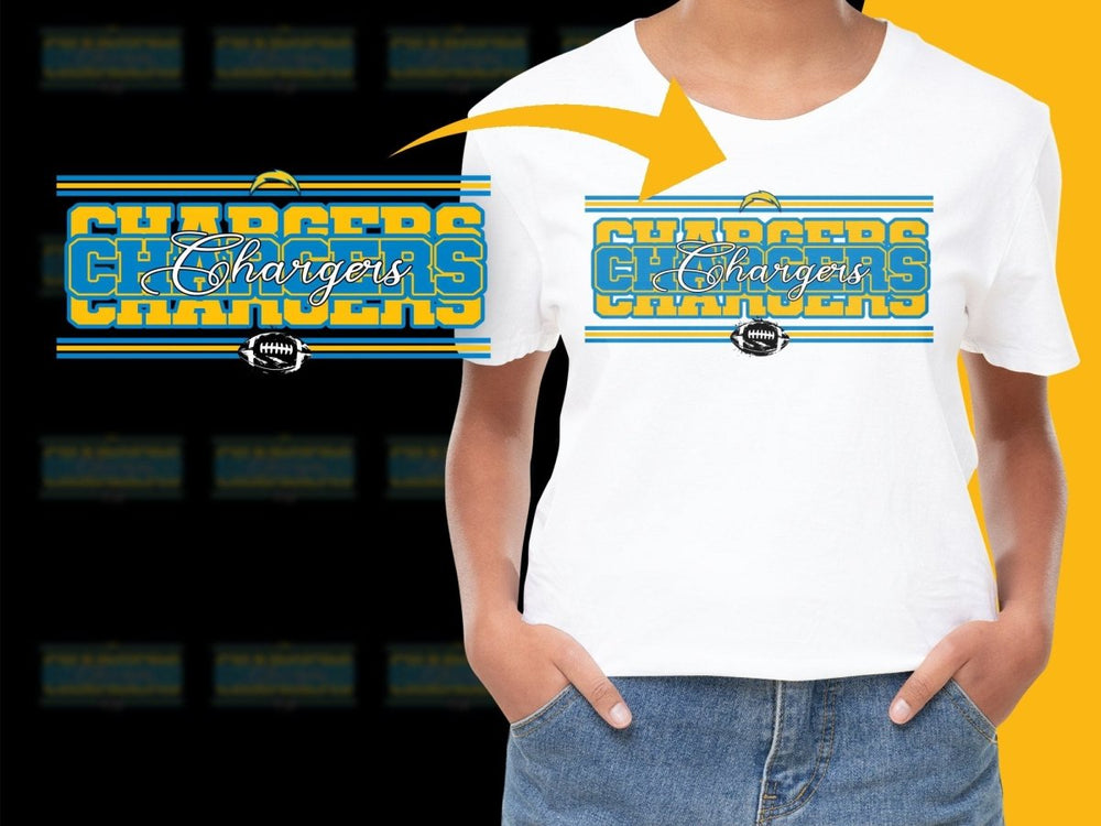 Los Angeles Chargers Bold Graphic Style PNG File - Teepew