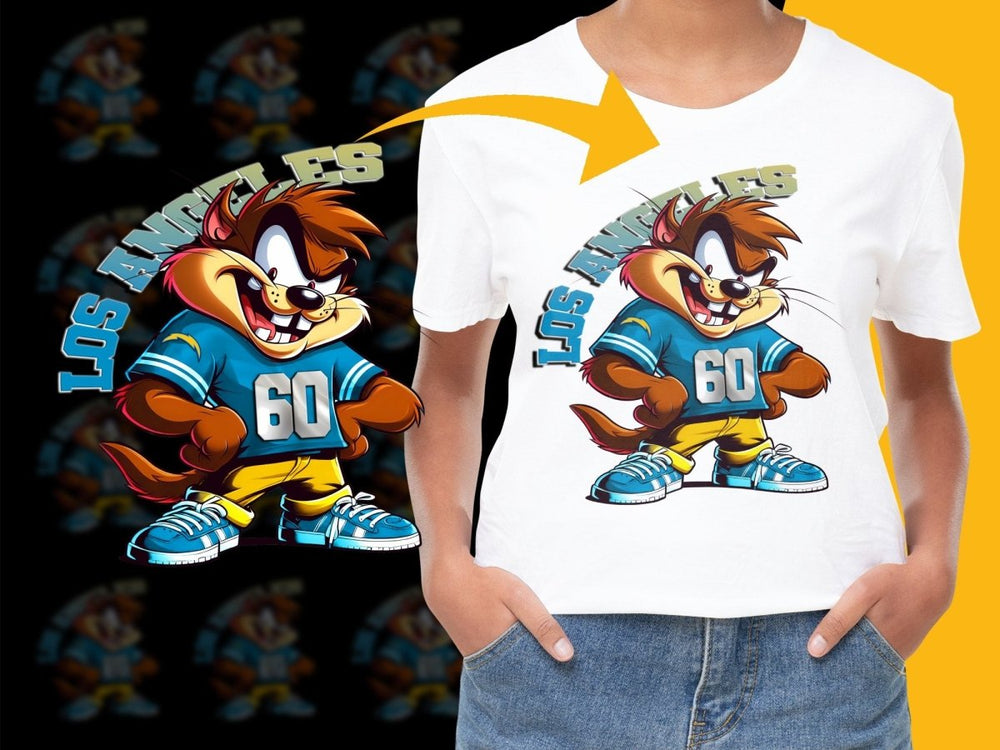 Los Angeles Chargers Cartoon Character Print PNG File - Teepew