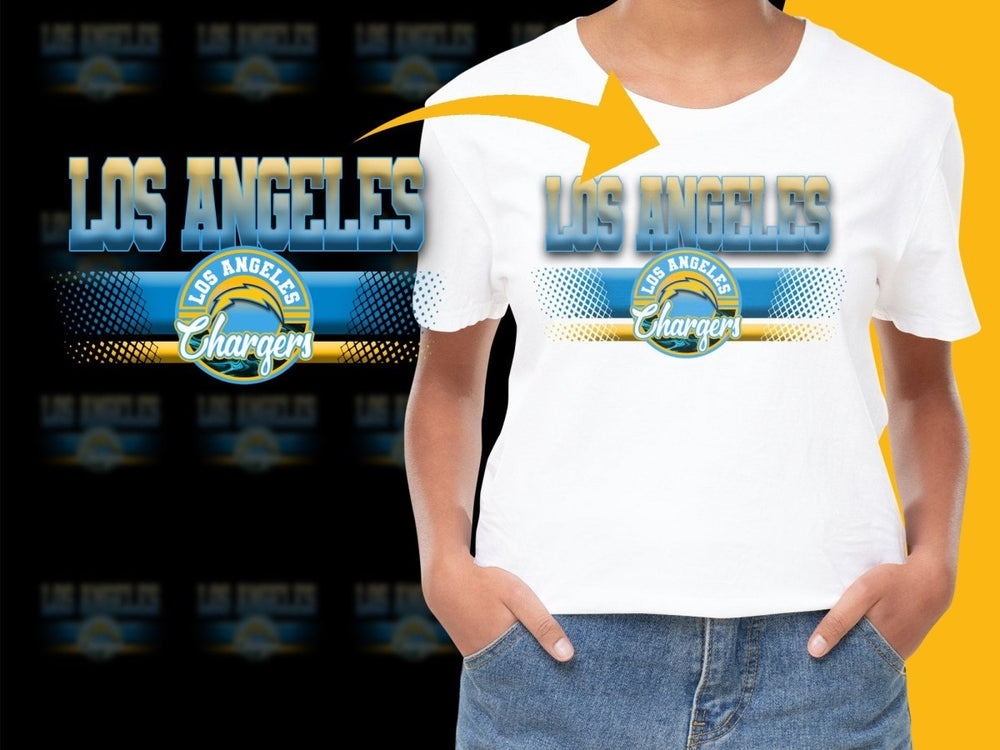 Los Angeles Chargers Fan Apparel Graphic Design PNG File - Teepew