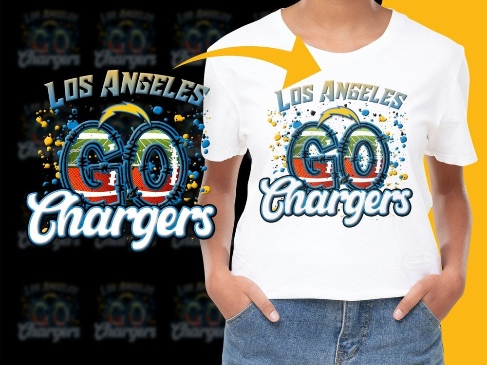 Los Angeles Chargers Go Chargers Graphic PNG File - Teepew