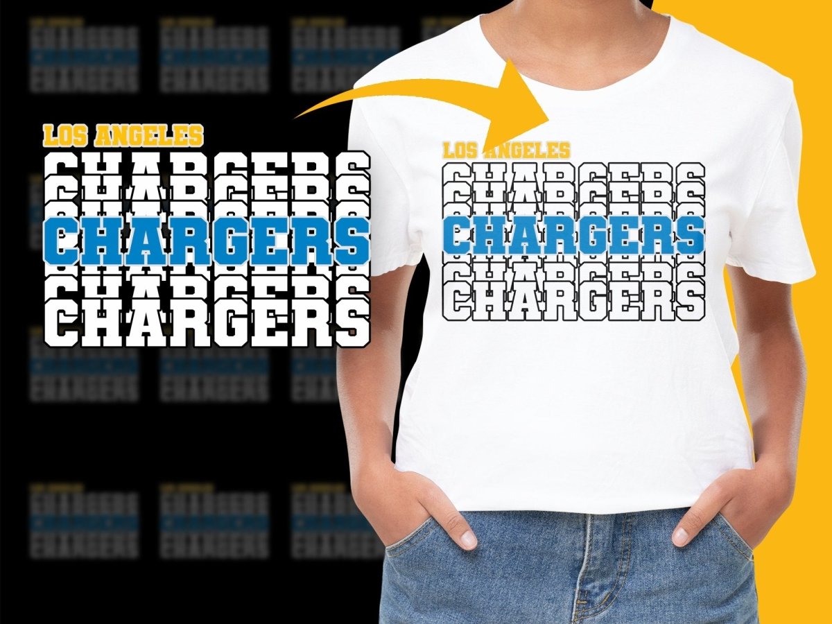 Los Angeles Chargers Graphic Design PNG File - Teepew