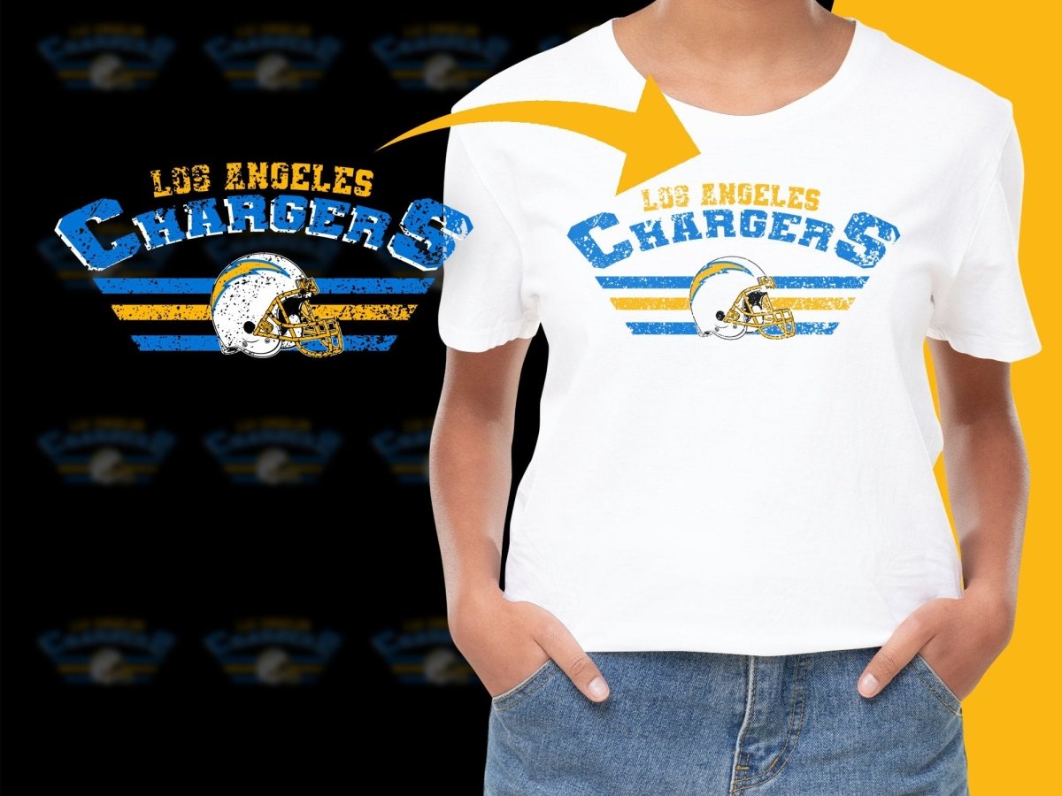 Los Angeles Chargers Helmet Graphic Stripe PNG File - Teepew