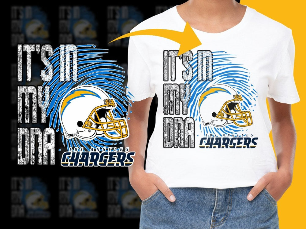 Los Angeles Chargers It's In My DNA Graphic PNG File - Teepew