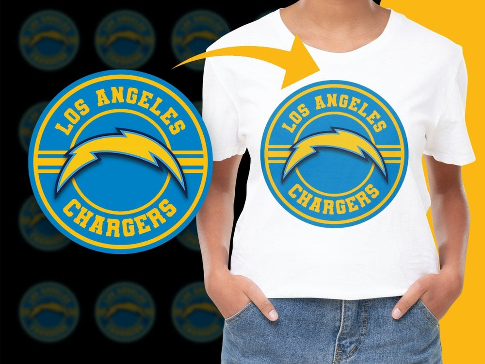 Los Angeles Chargers Logo Graphic Design PNG File - Teepew