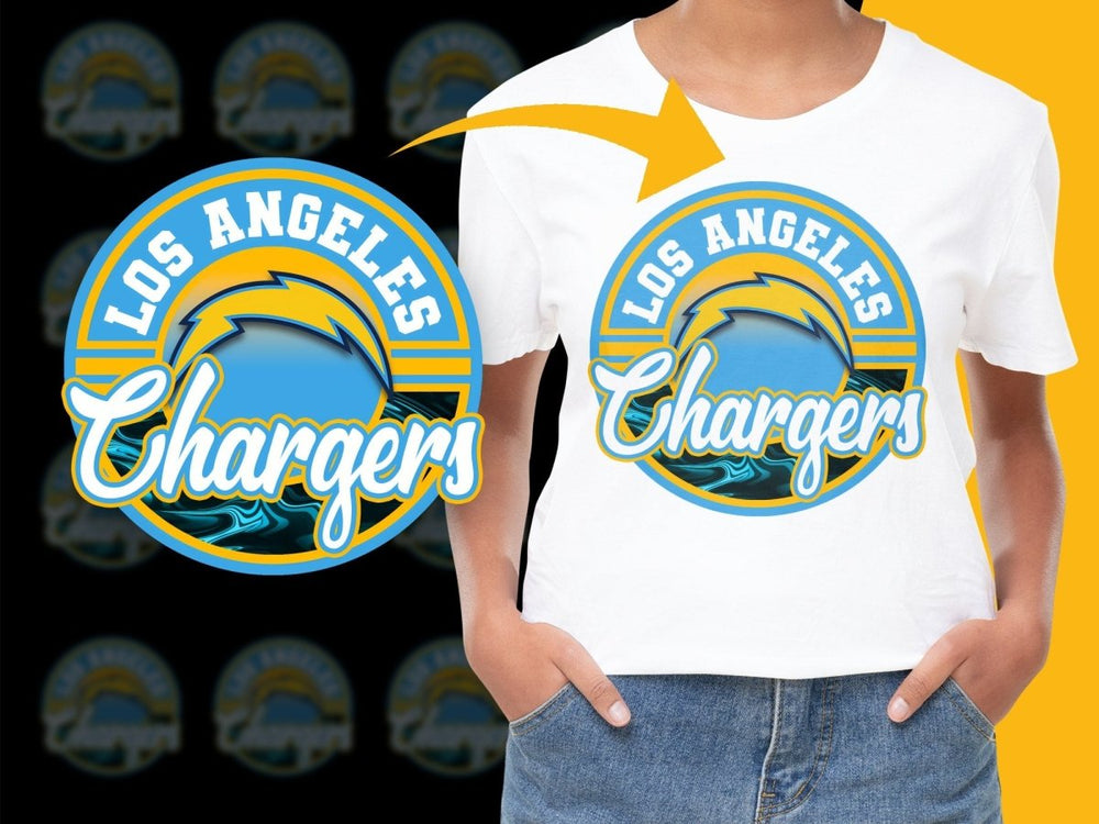 Los Angeles Chargers Logo Printed Graphic PNG File - Teepew