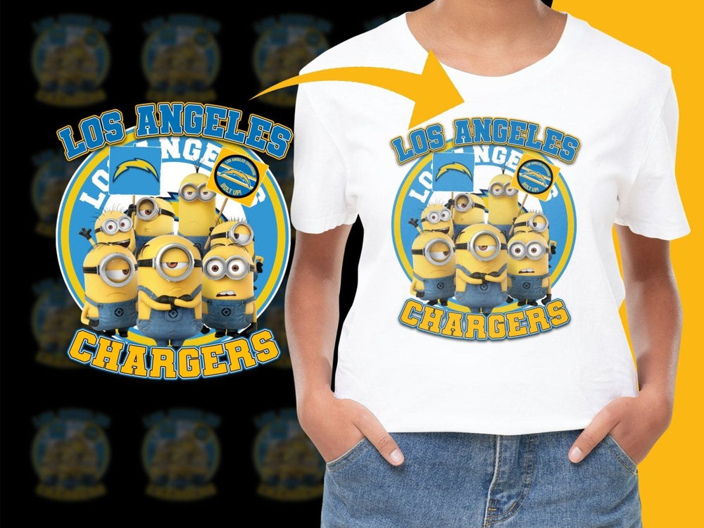 Los Angeles Chargers Minions Graphic PNG File - Teepew