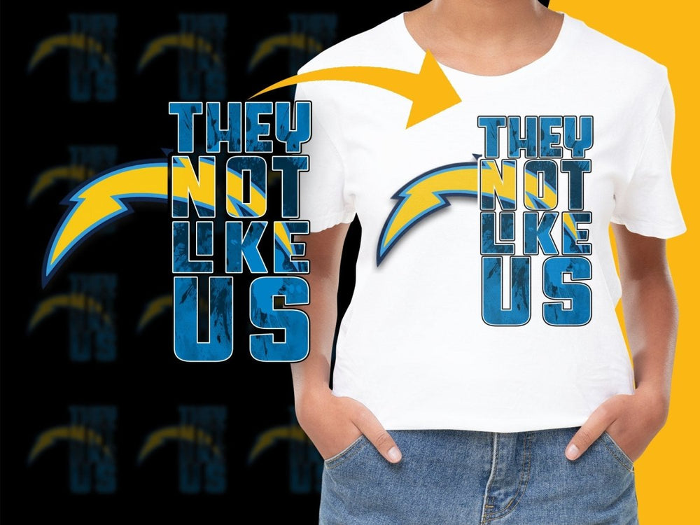 Los Angeles Chargers They Not Like Us PNG File - Teepew