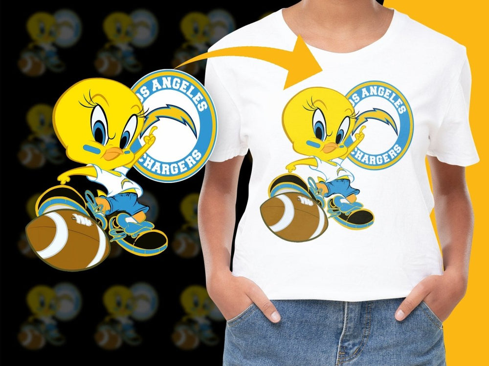 Los Angeles Chargers Tweety Bird Graphic PNG File - Teepew