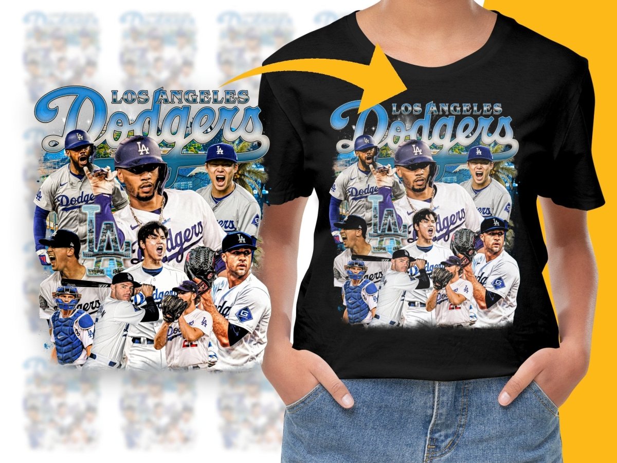 Los Angeles Dodgers Baseball Collage PNG File - Teepew